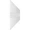 Ekena Millwork Set of Four Panels for 94 1/2"W x 36 1/4"H Cedar Park Fretwork Wainscot Wall Paneling WPKP18X01X47CRP - alternate 2